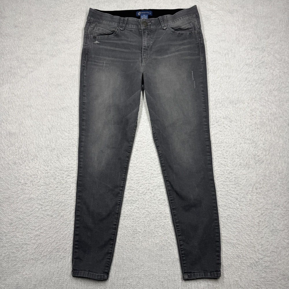 Democracy Jeans Gray Skinny Straight Leg Stretch 5 Pocket‎ Women's Size 14 34x28